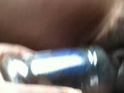 Injection humungous bottle into creamy furry twat